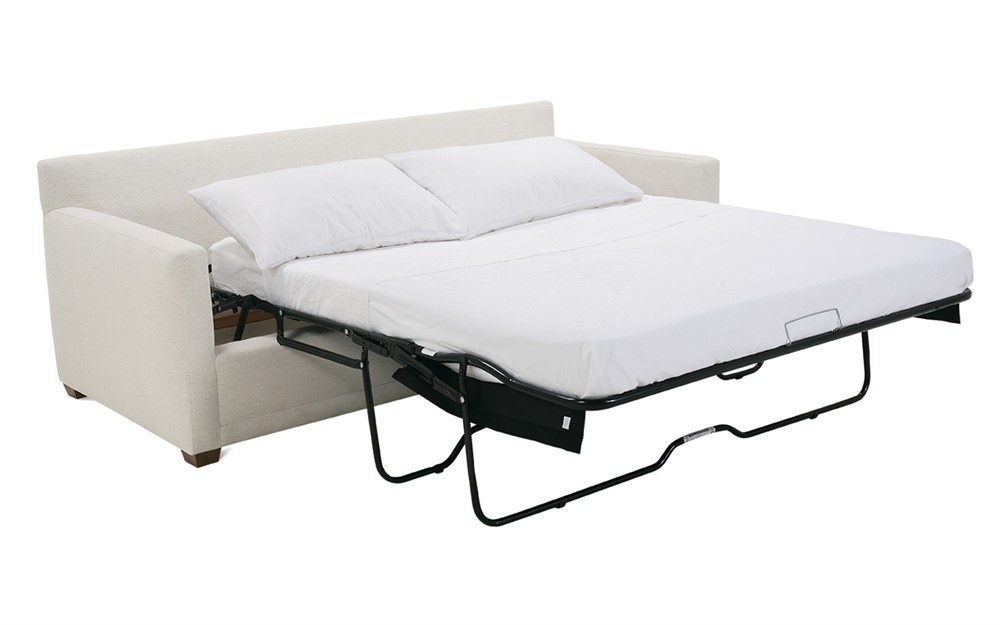 Weybridge Heathered Ivory Performance Bench Cushion Sleeper Sofa - 75Gǥ|