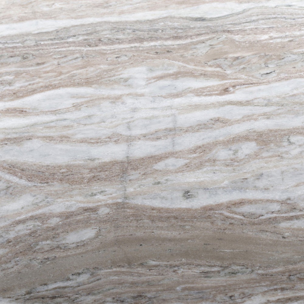 Malia Industrial Taupe Marble Aged Bronze Iron Round Coffee Table|