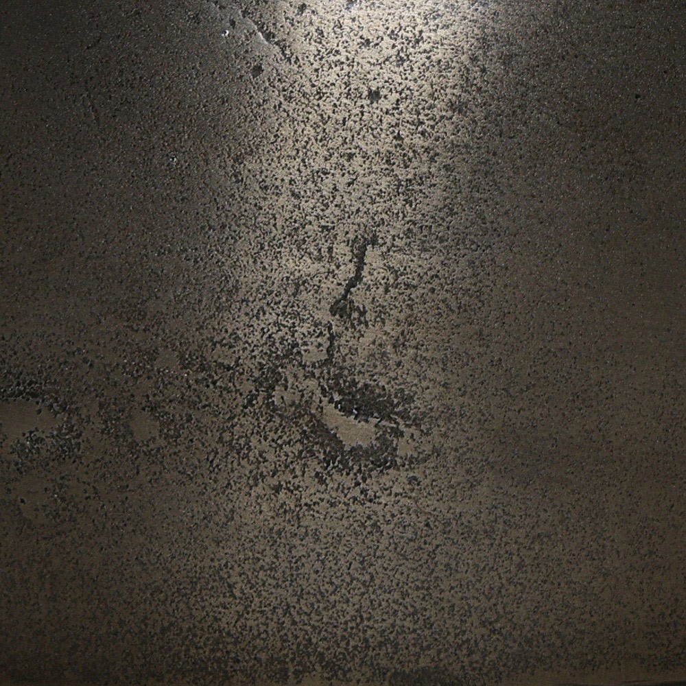 Malia Industrial Taupe Marble Aged Bronze Iron Round Coffee Table|