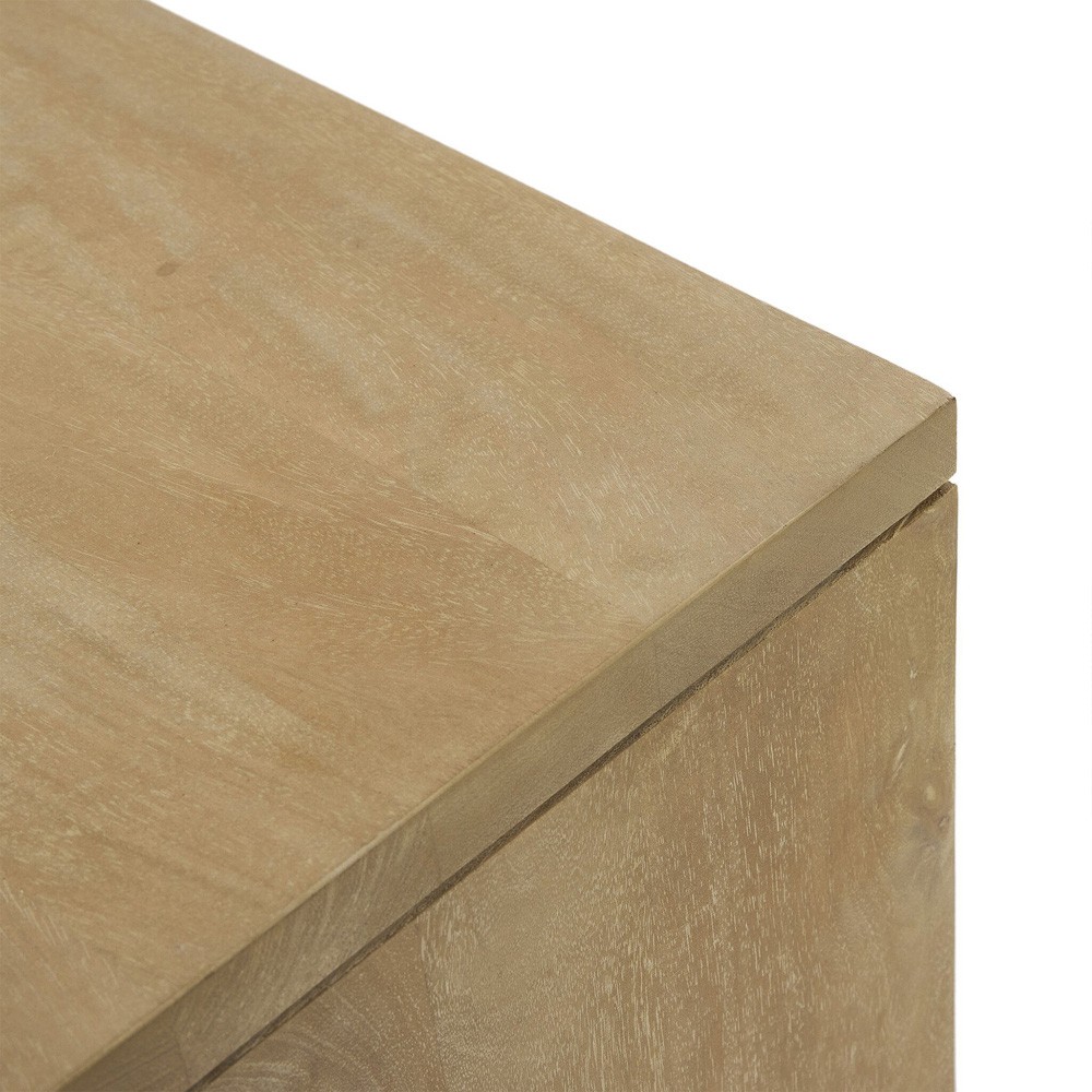 Emilie Coastal Beach Natural Cane Mango Wood Sideboard|