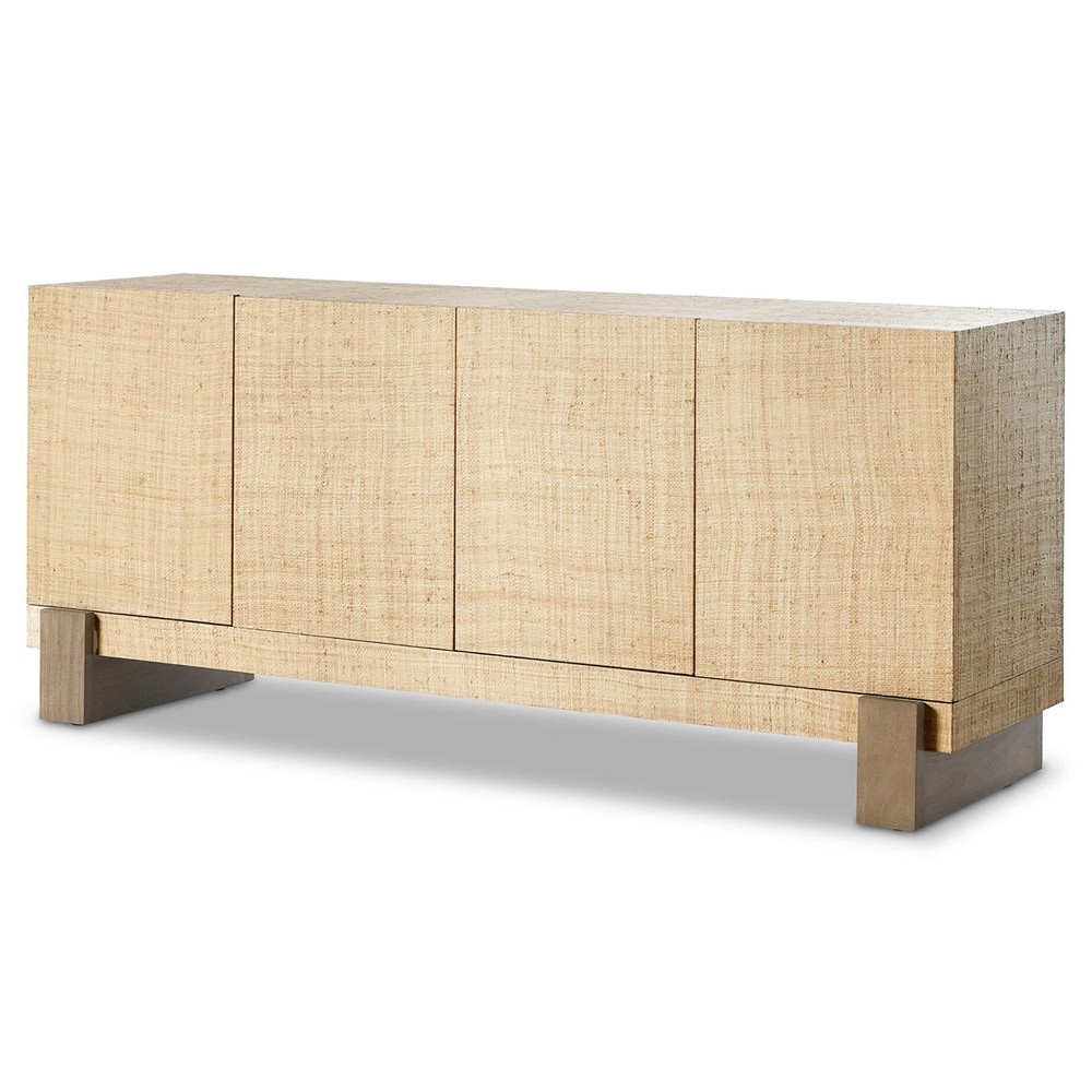 Sienna Modern Classic Beige Raffia Sideboard|