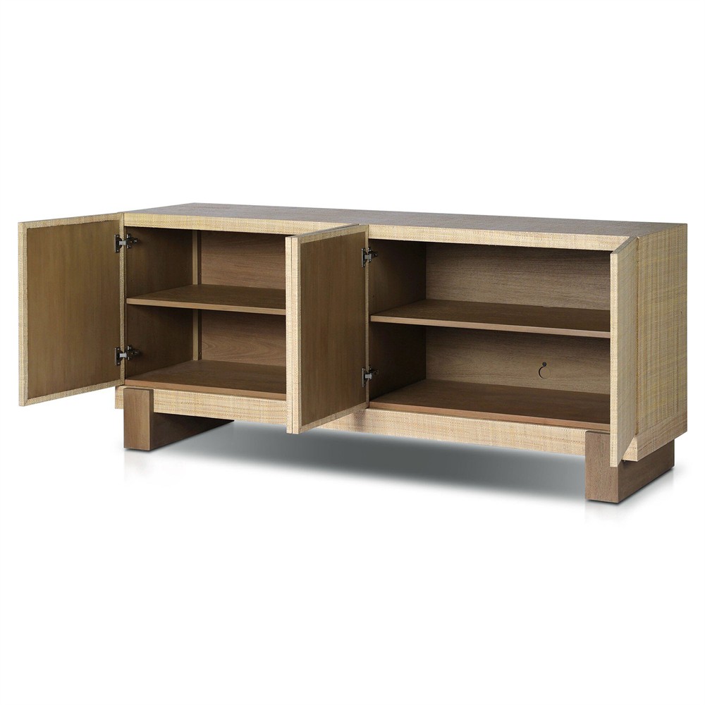 Sienna Modern Classic Beige Raffia Sideboard|