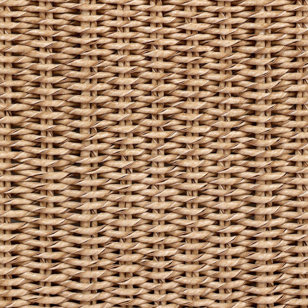 Sophie Coastal Beach White Upholstered Brown Teak Woven Outdoor Lounge Chair|