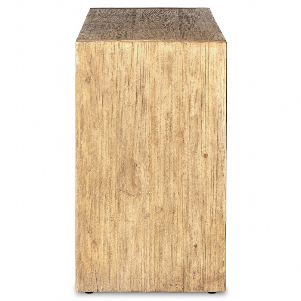 Nerin Coastal Beach Distressed Brown Wood Sideboard|