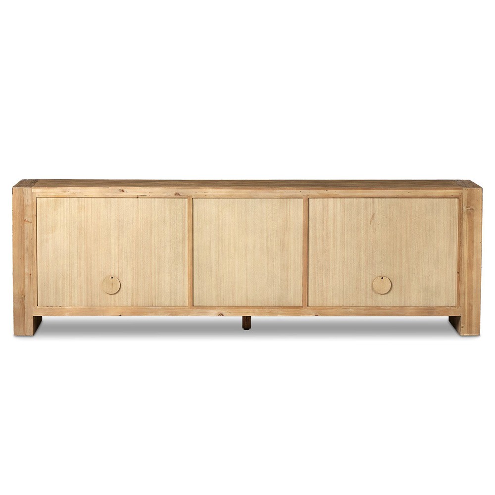 Nerin Coastal Beach Distressed Brown Wood Sideboard|