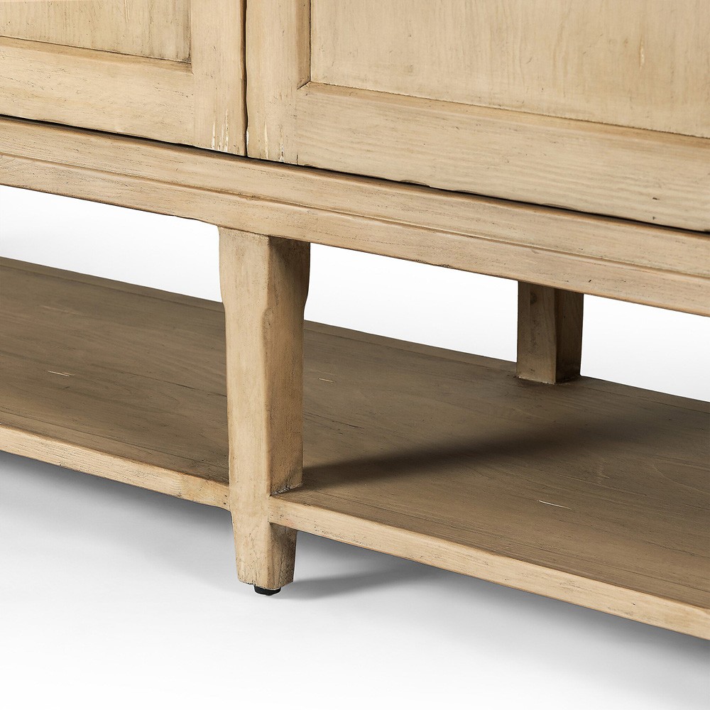 Miles Updated Traditional Aged Brown Wood Sideboard|