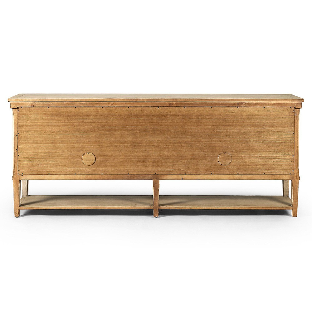 Miles Updated Traditional Aged Brown Wood Sideboard|