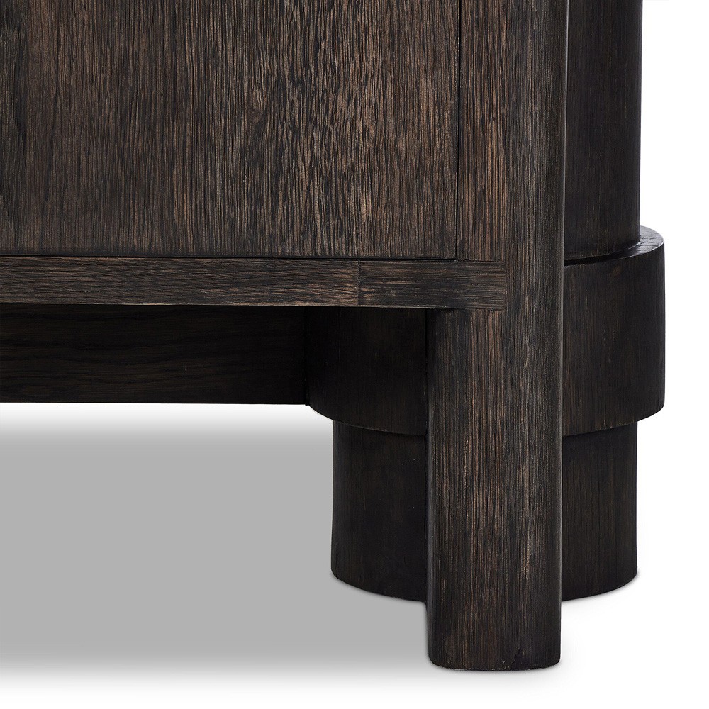 Olson Rustic Lodge Dark Brown Oak Wood Sideboard|