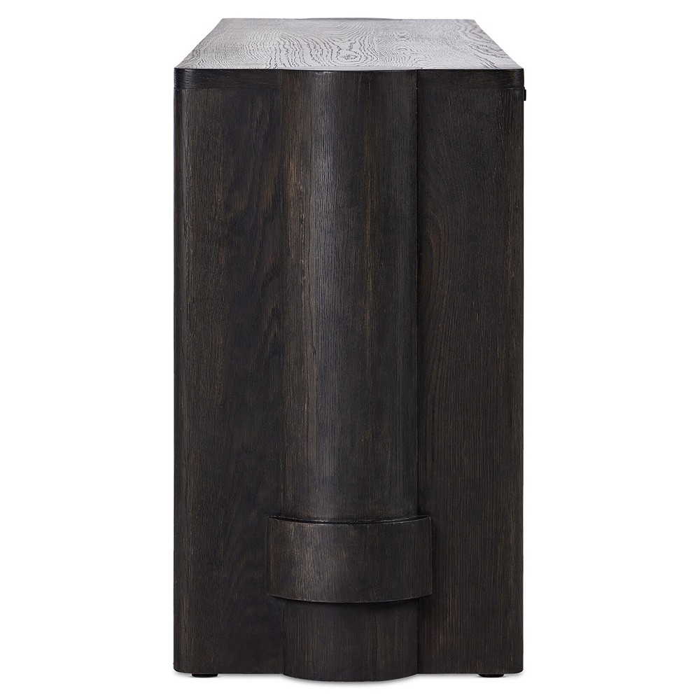 Olson Rustic Lodge Dark Brown Oak Wood Sideboard|