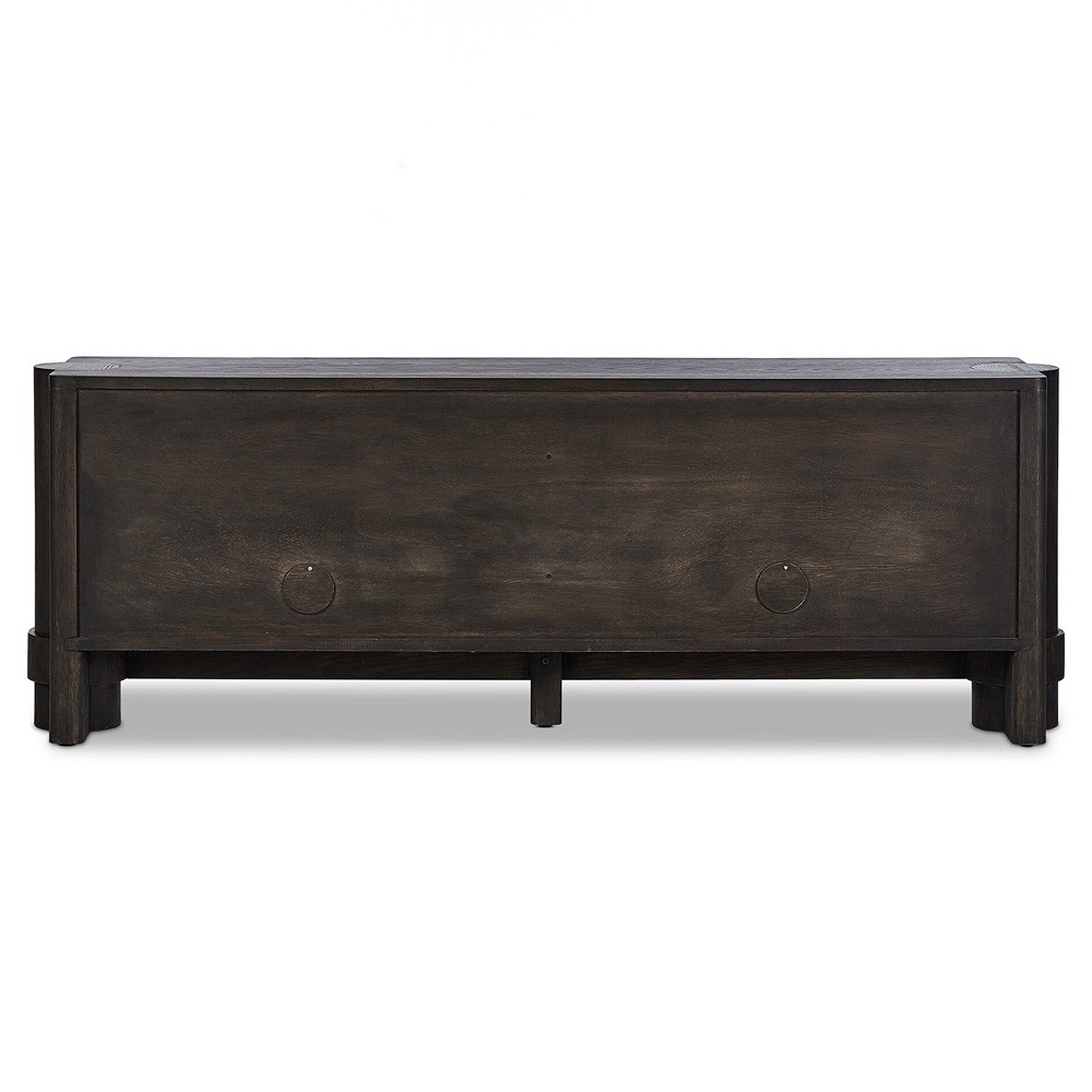 Olson Rustic Lodge Dark Brown Oak Wood Sideboard|