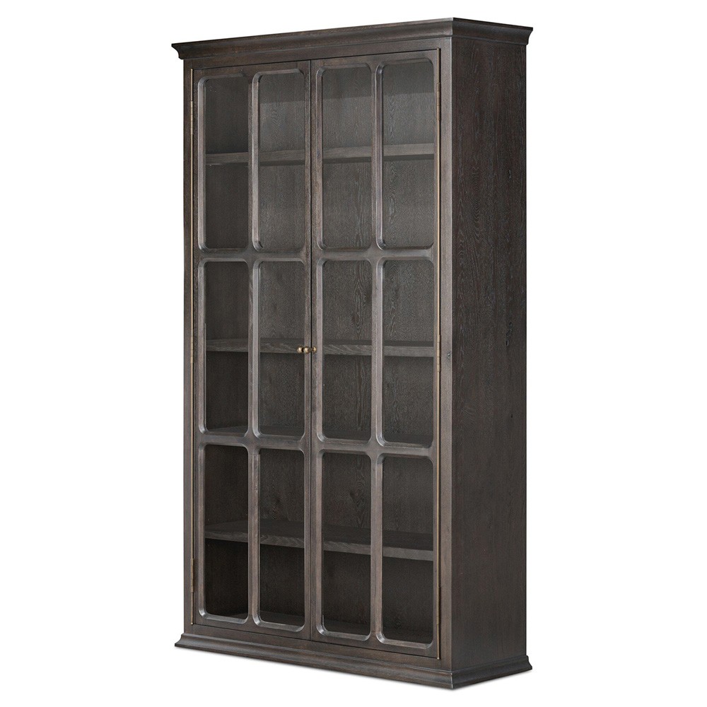 Dawson Updated Traditional Smoked Black Oak Cabinet|