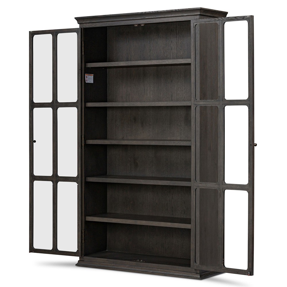 Dawson Updated Traditional Smoked Black Oak Cabinet|