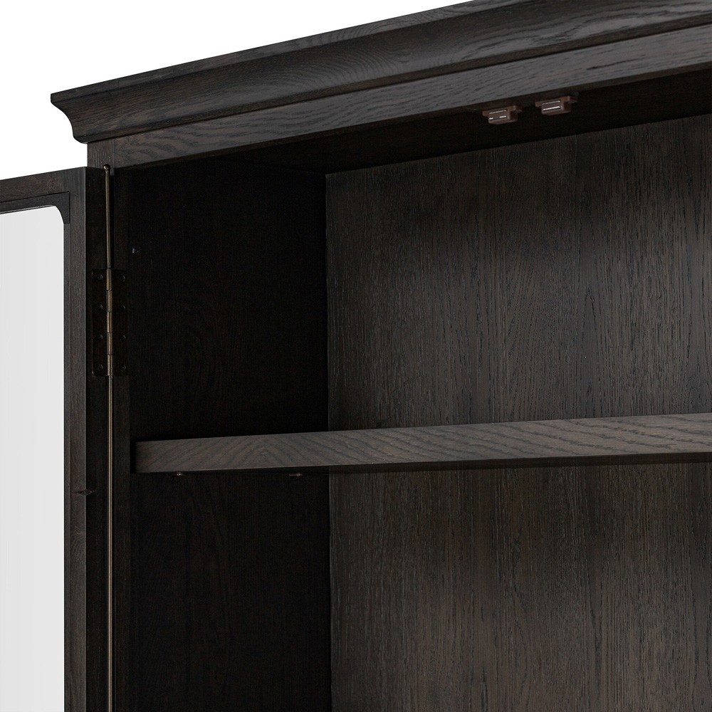 Dawson Updated Traditional Smoked Black Oak Cabinet|