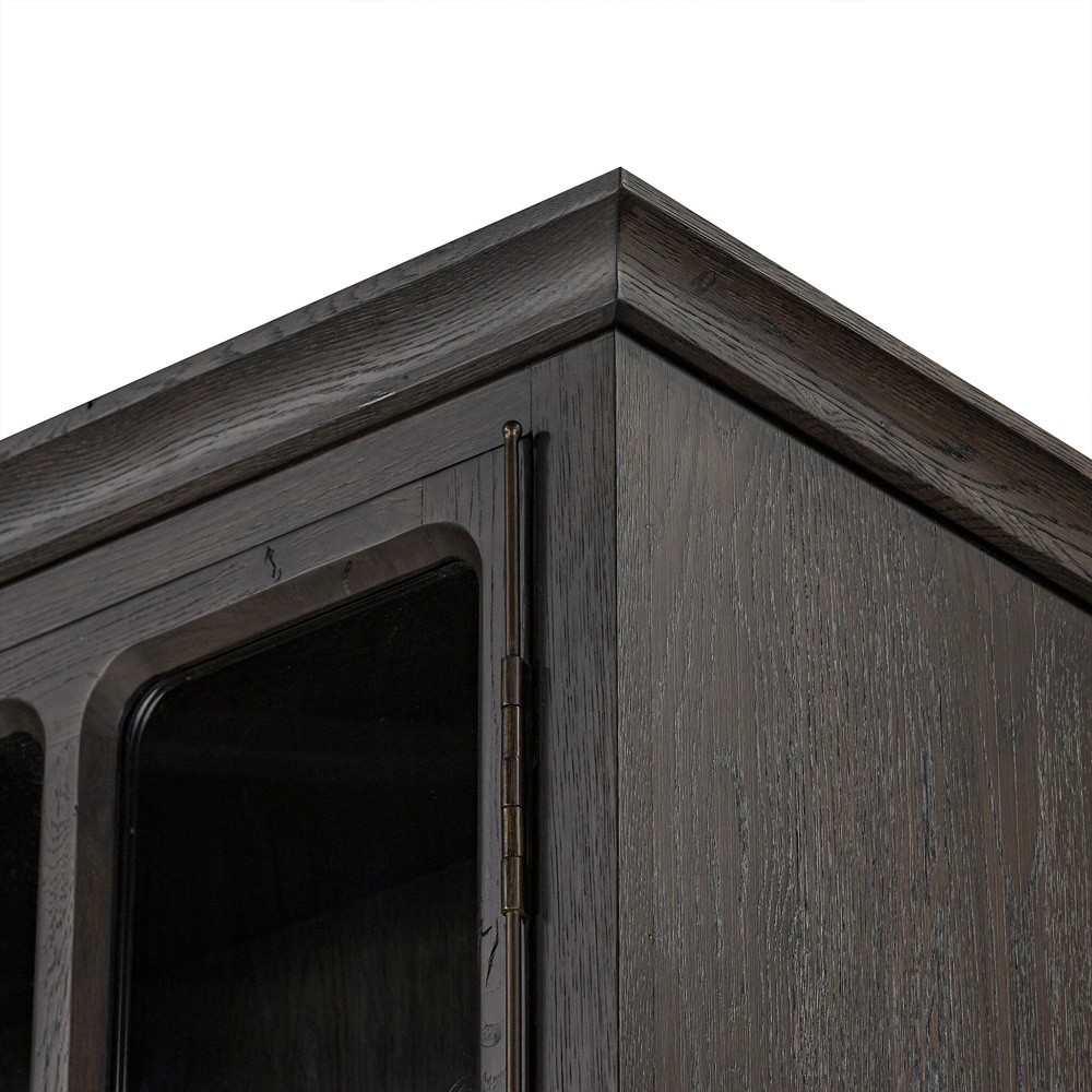 Dawson Updated Traditional Smoked Black Oak Cabinet|
