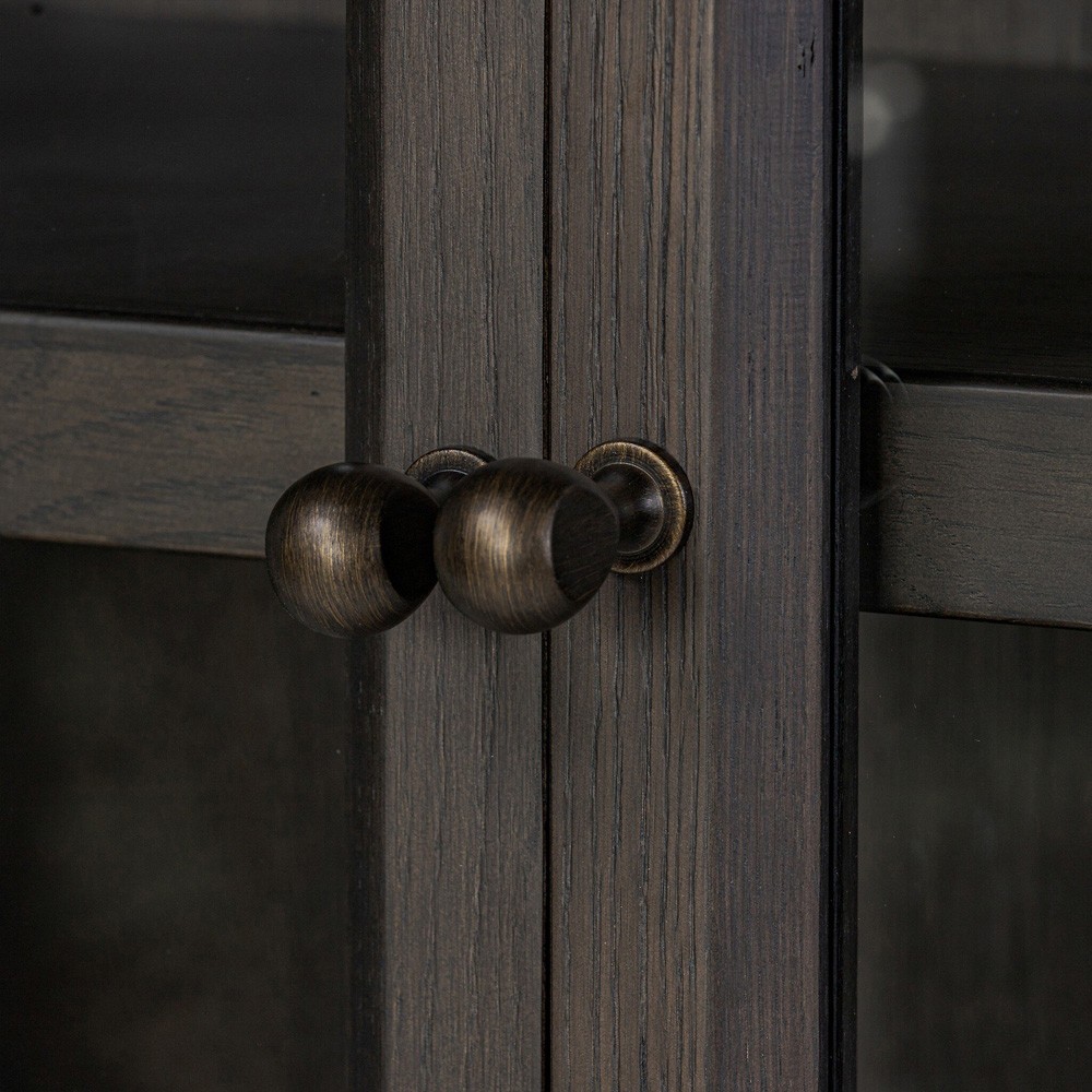 Dawson Updated Traditional Smoked Black Oak Cabinet|