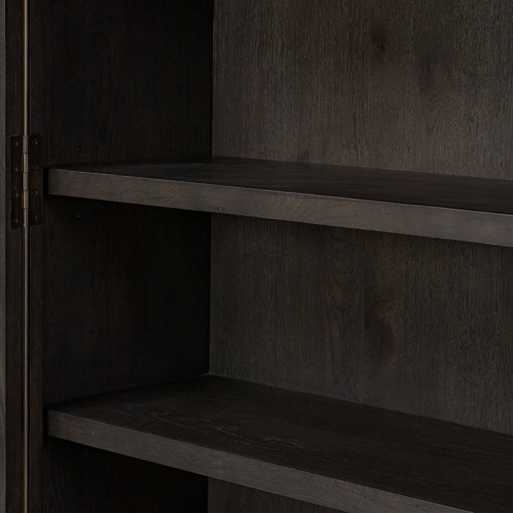 Dawson Updated Traditional Smoked Black Oak Cabinet|