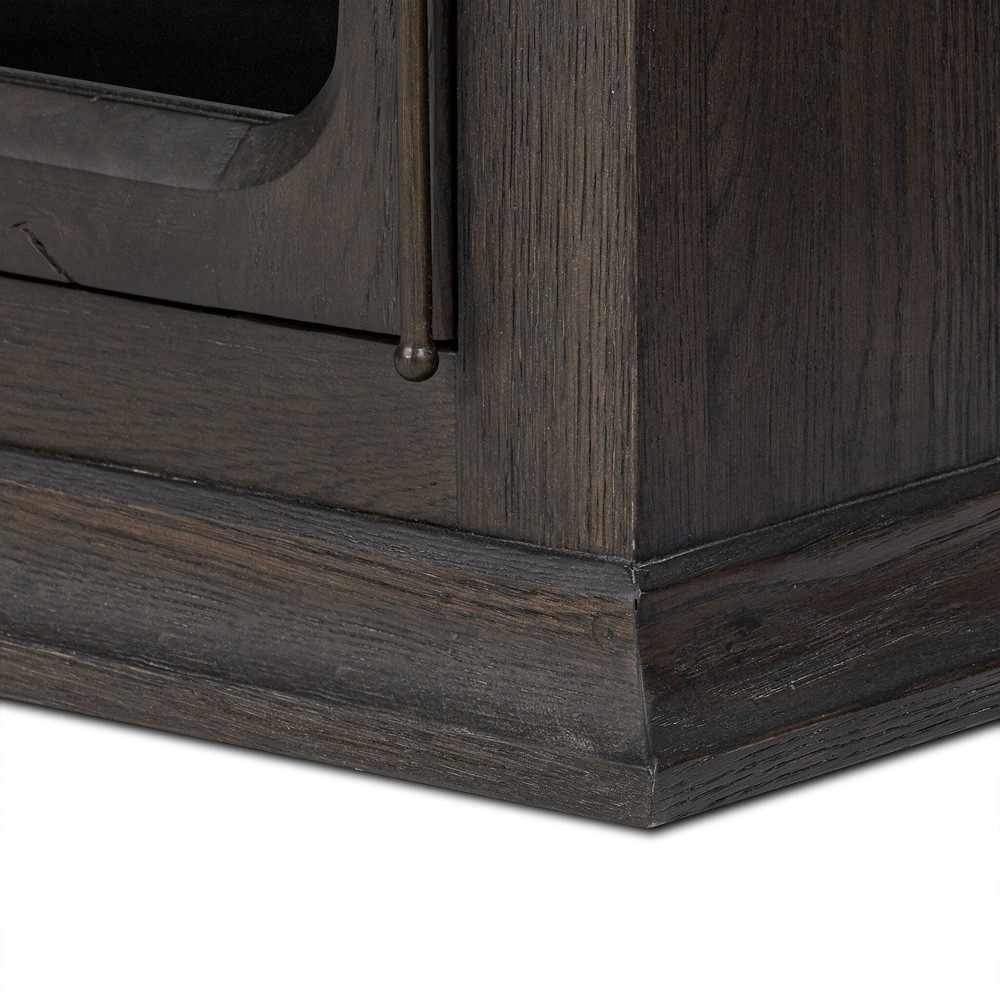 Dawson Updated Traditional Smoked Black Oak Cabinet|