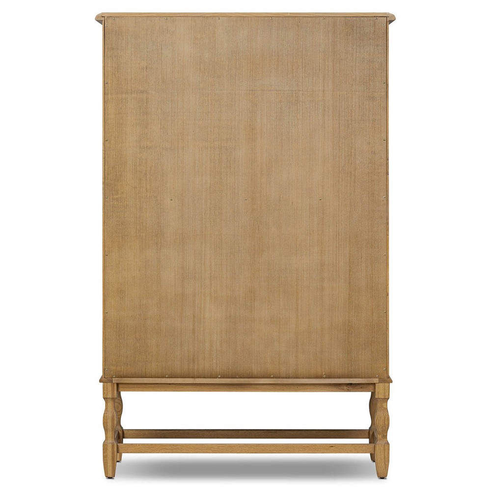 Finley Aged Smoked Oak Wood Cabinet|