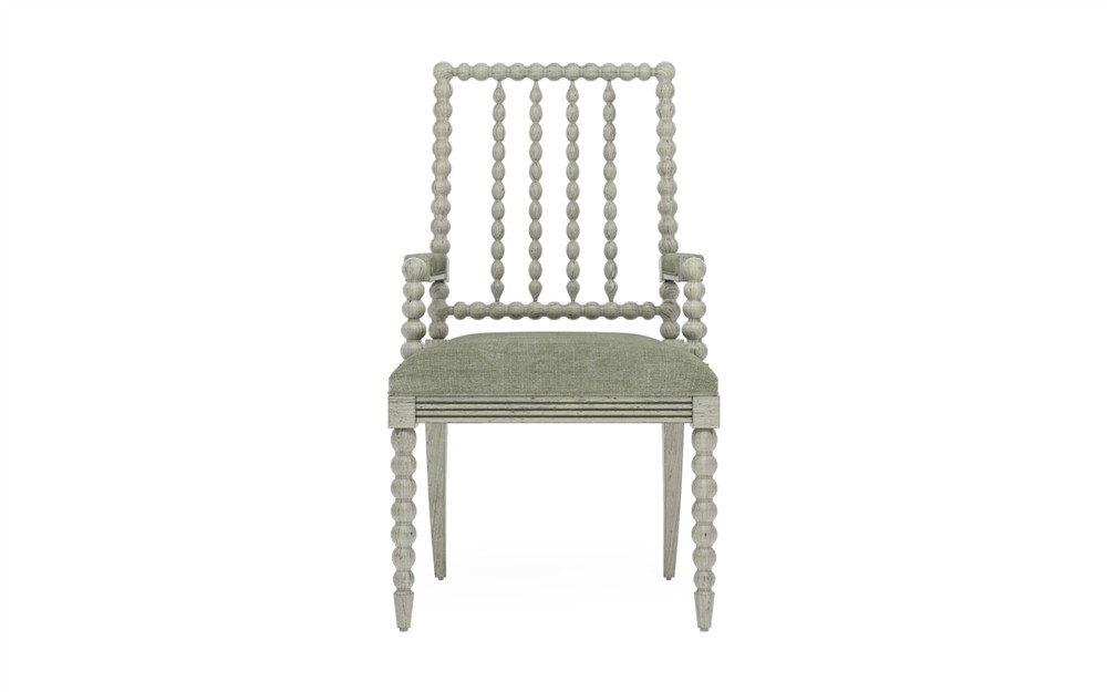 Sabinna Willow Green Velvet Provence Sage Dining Arm Chair|
