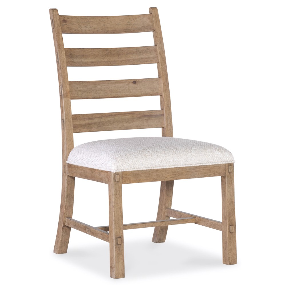 Vince Coastal Beach Brown Wood Ladderback Dining Chair|
