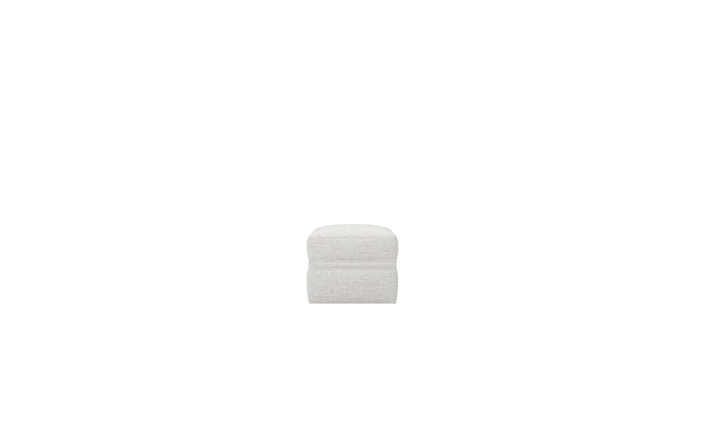 Romilly Heathered Ivory Performance Ottoman - Upholstered to Floor|