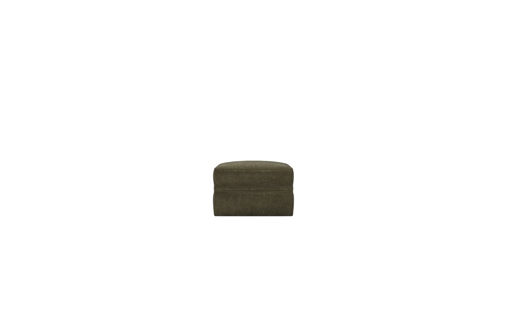 Romilly Tuscan Olive Ottoman - Upholstered to Floor|