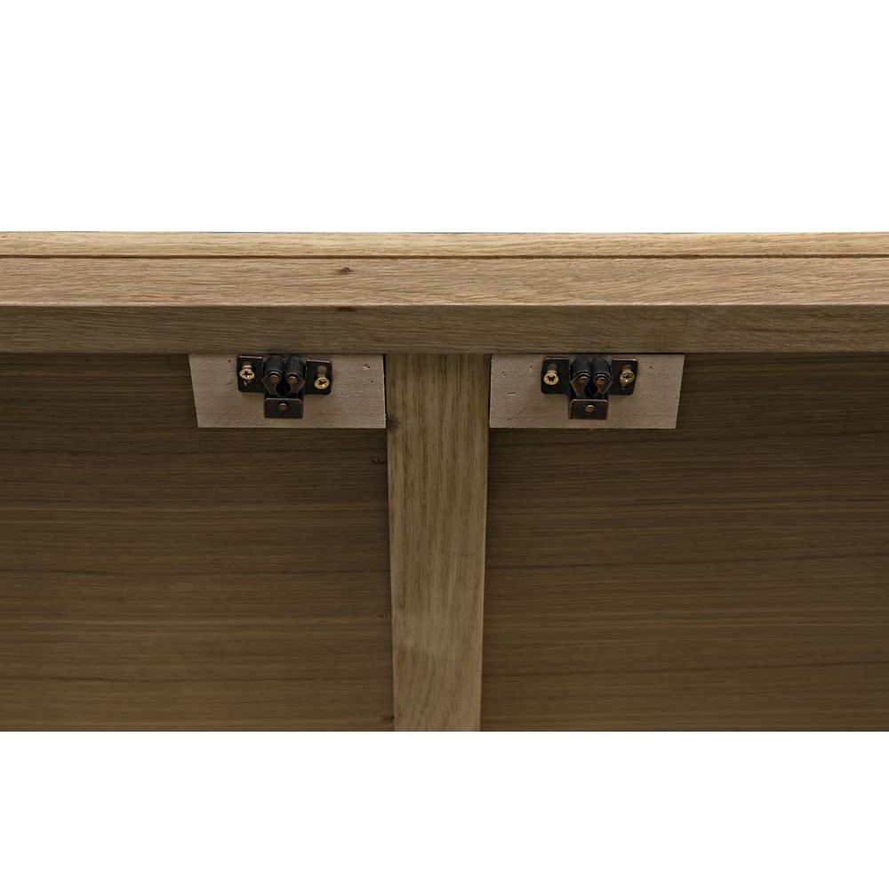 Cyrene Modern Classic Ribbed Glass Oak Wood Display Cabinet|