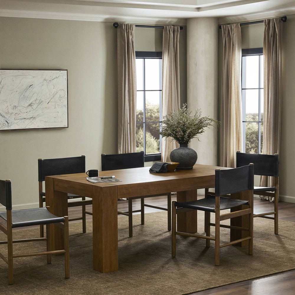 Kinsey Rustic Lodge Brown Wood Rectangular Dining Table - 72"|