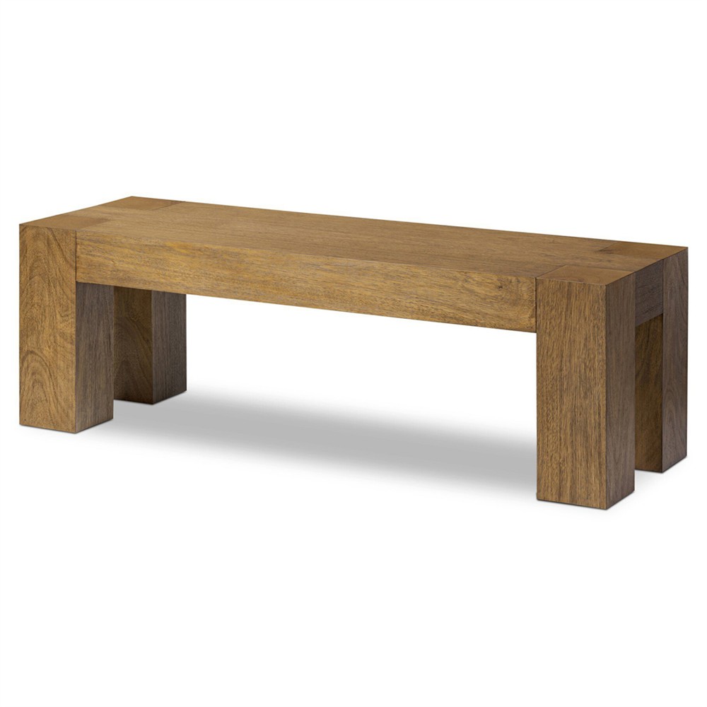 Kinsey Rustic Lodge Brown Wood Dining Bench|