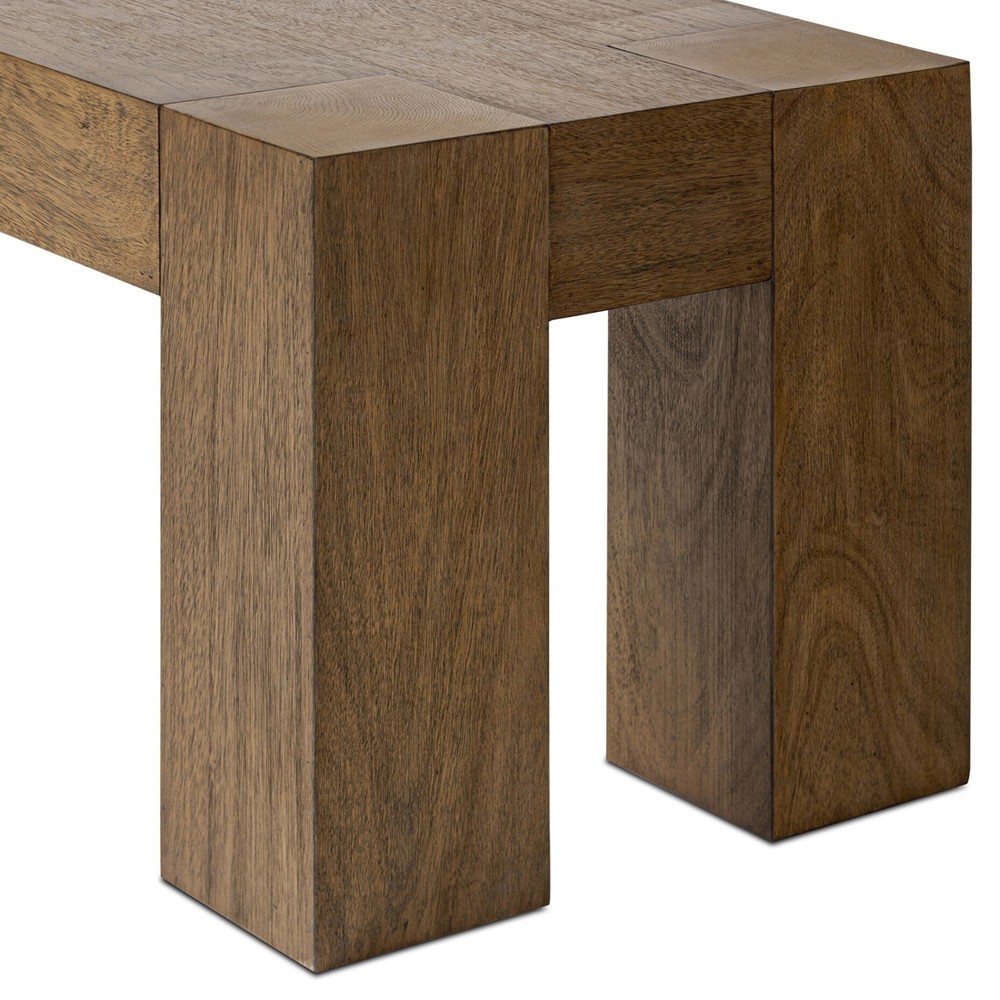 Kinsey Rustic Lodge Brown Wood Dining Bench|