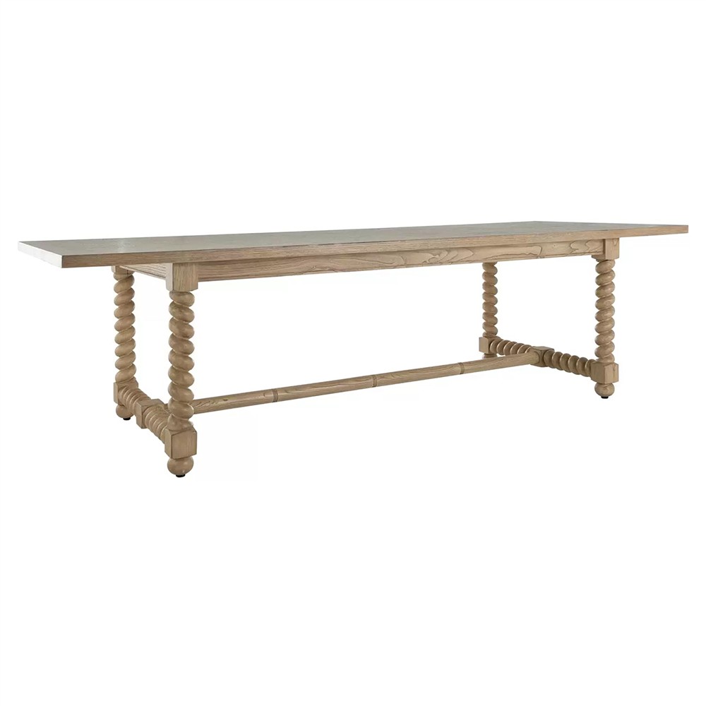 Ferdinand French Country Natural Brown Oak Rectangular Spindle