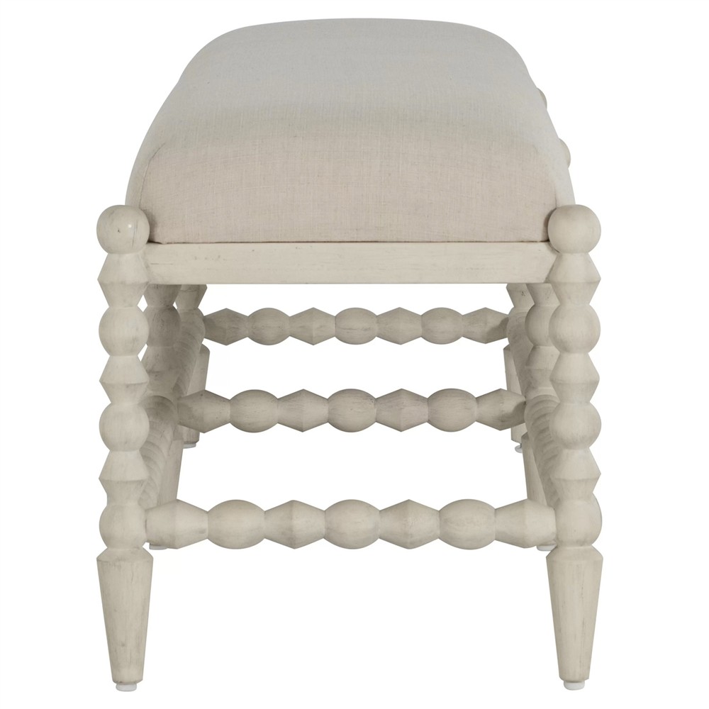 Jennifer Updated Traditional Cream Bobbin Bedroom Bench|
