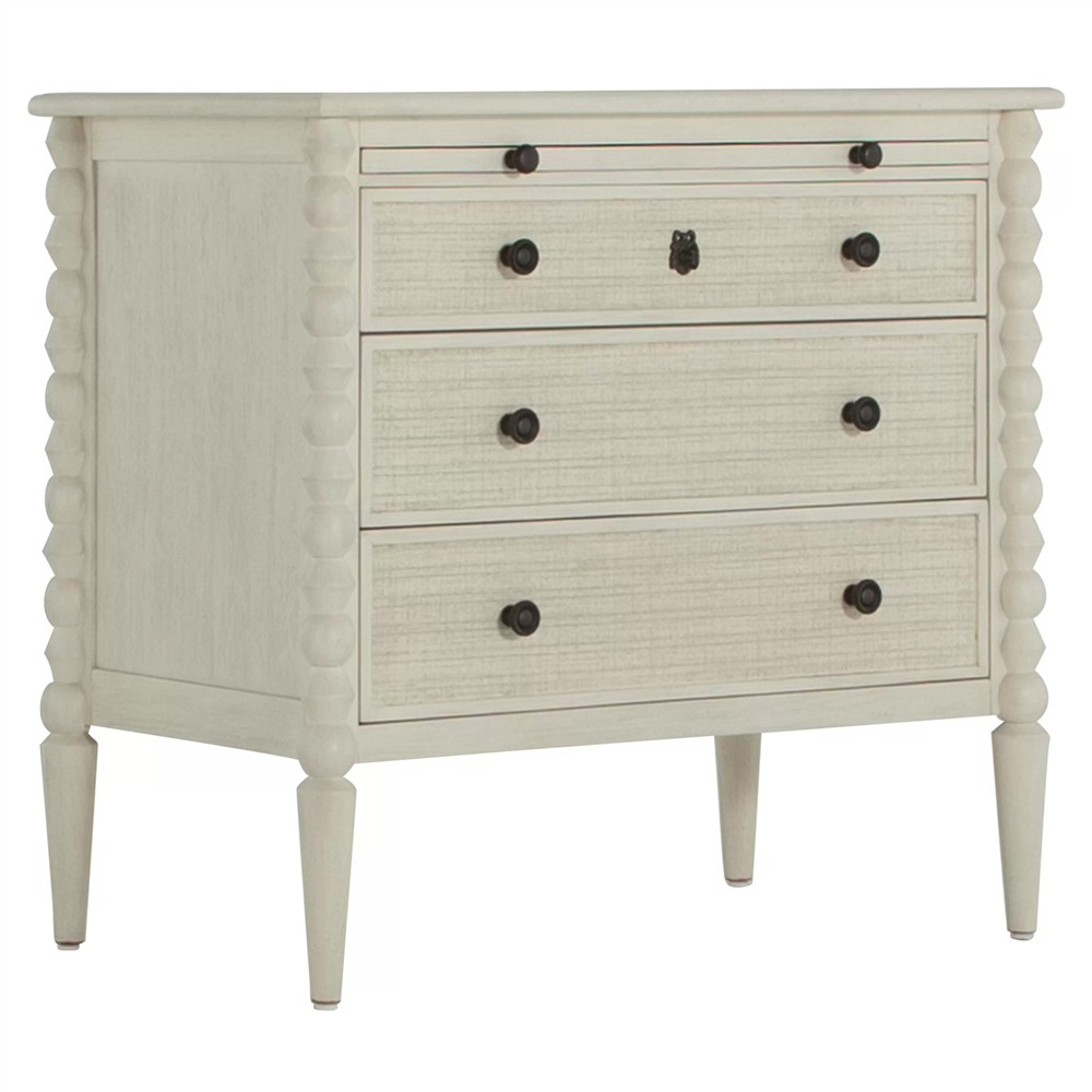 Jennifer Updated Traditional Cream Wood Chest|