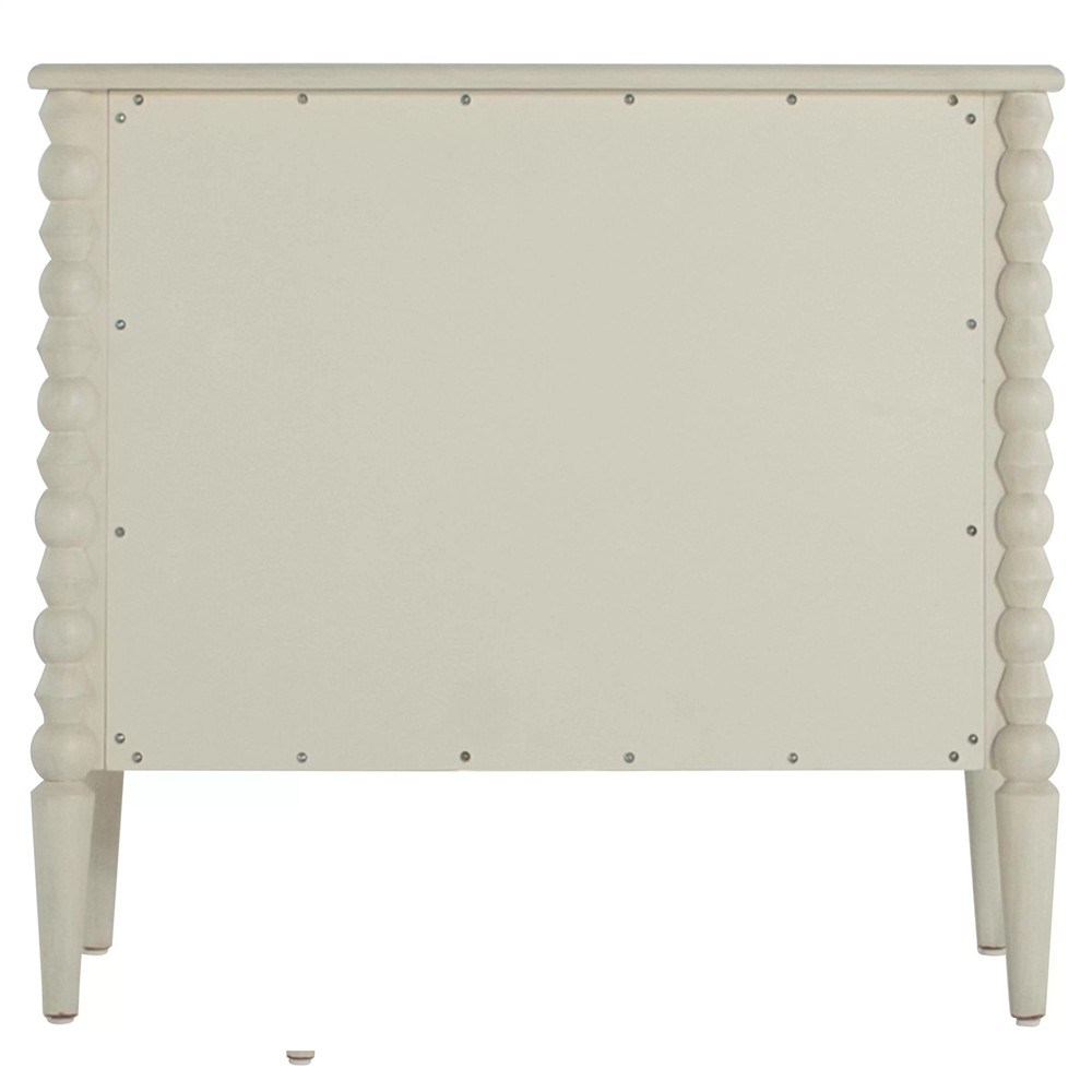 Jennifer Updated Traditional Cream Wood Chest|