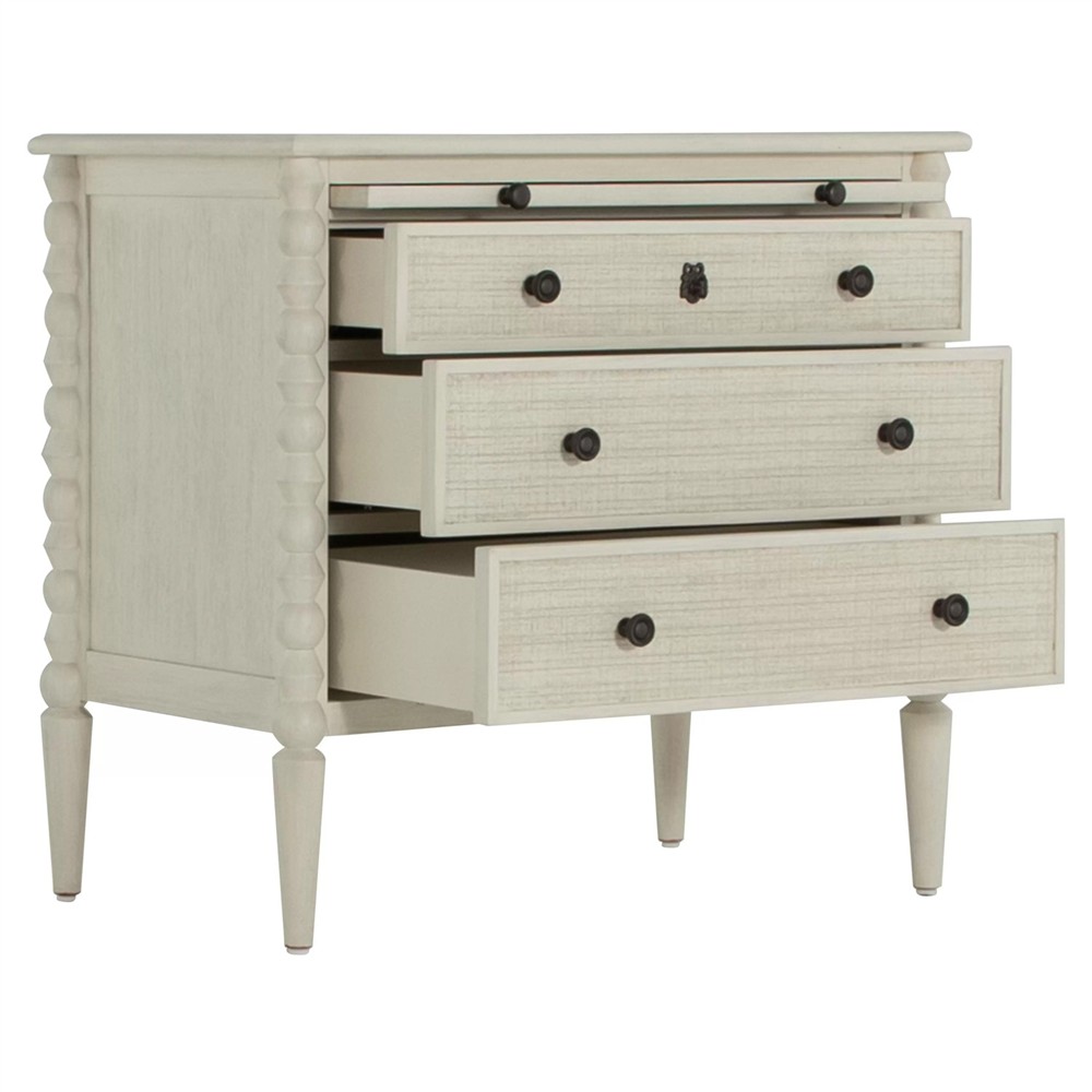 Jennifer Updated Traditional Cream Wood Chest|