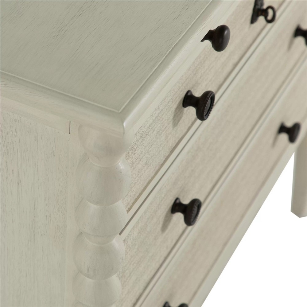 Jennifer Updated Traditional Cream Wood Chest|