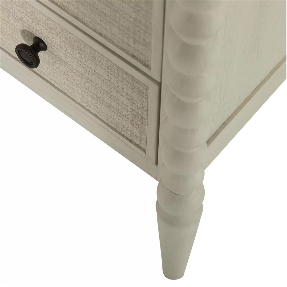 Jennifer Updated Traditional Cream Wood Chest|