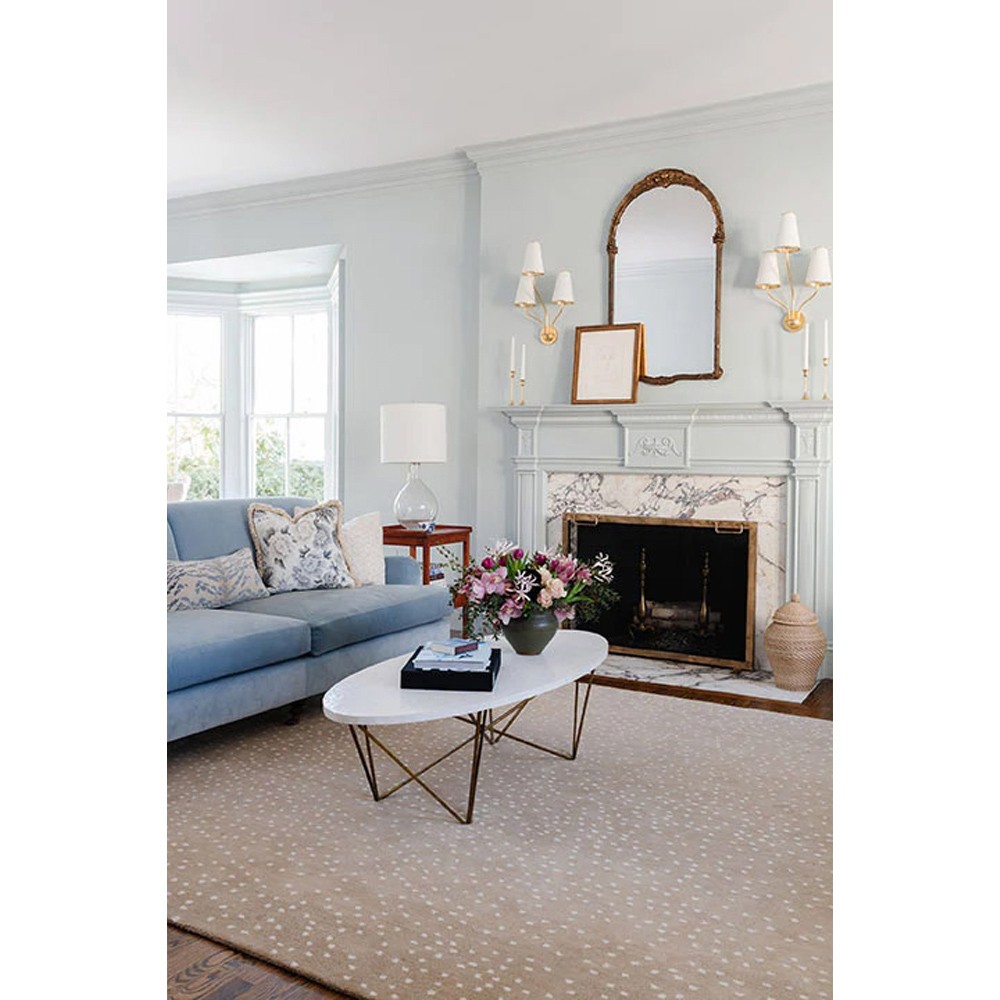 Hayde Modern Classic Beige Ombre Wool Animal Patterned Rug - 3'6"x5'6"|