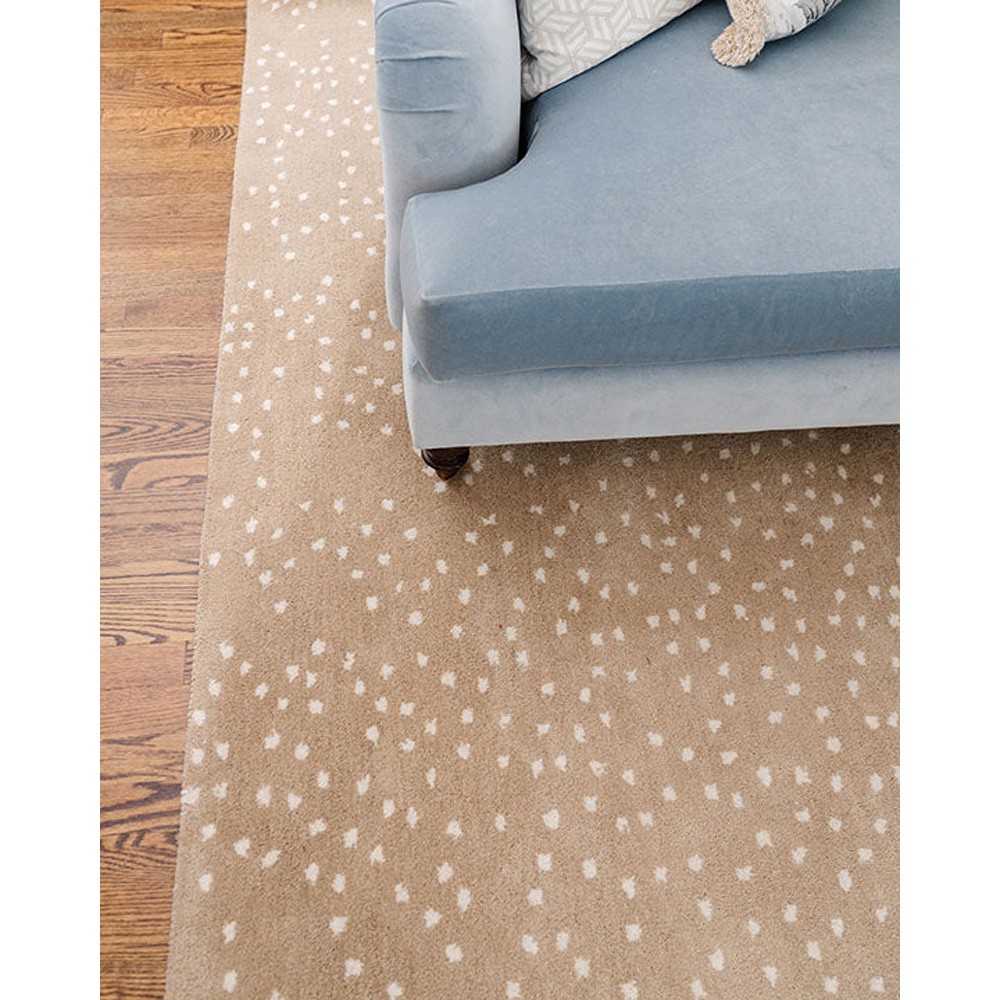 Hayde Modern Classic Beige Ombre Wool Animal Patterned Rug - 3'6"x5'6"|