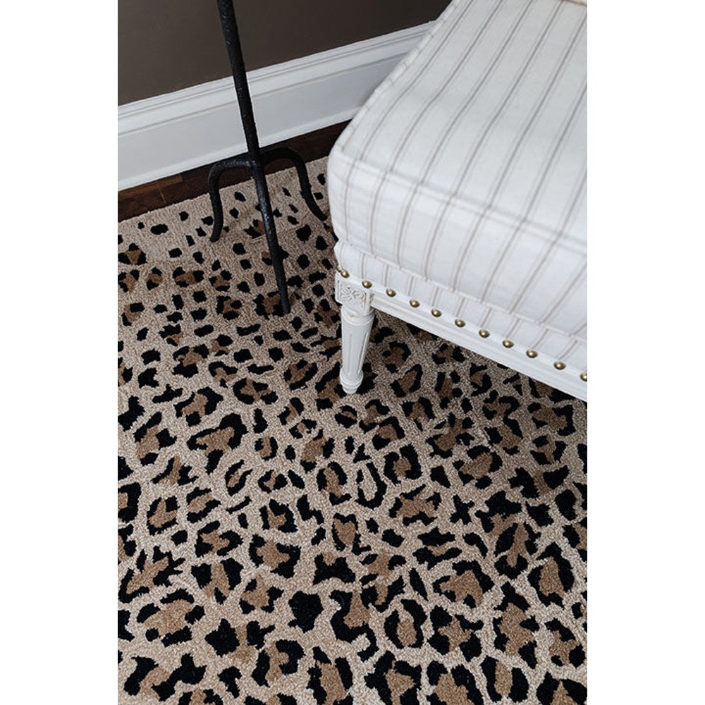 Ventura Modern Classic Beige Wool Animal Patterned Rug - 3'6"x5'6"|