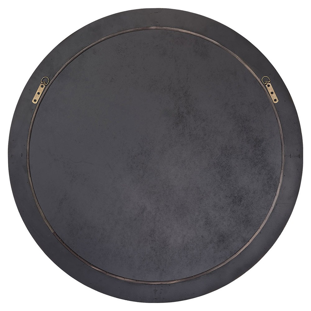 Josiah Coastal Beach Natural Wood Round Wall Mirror|