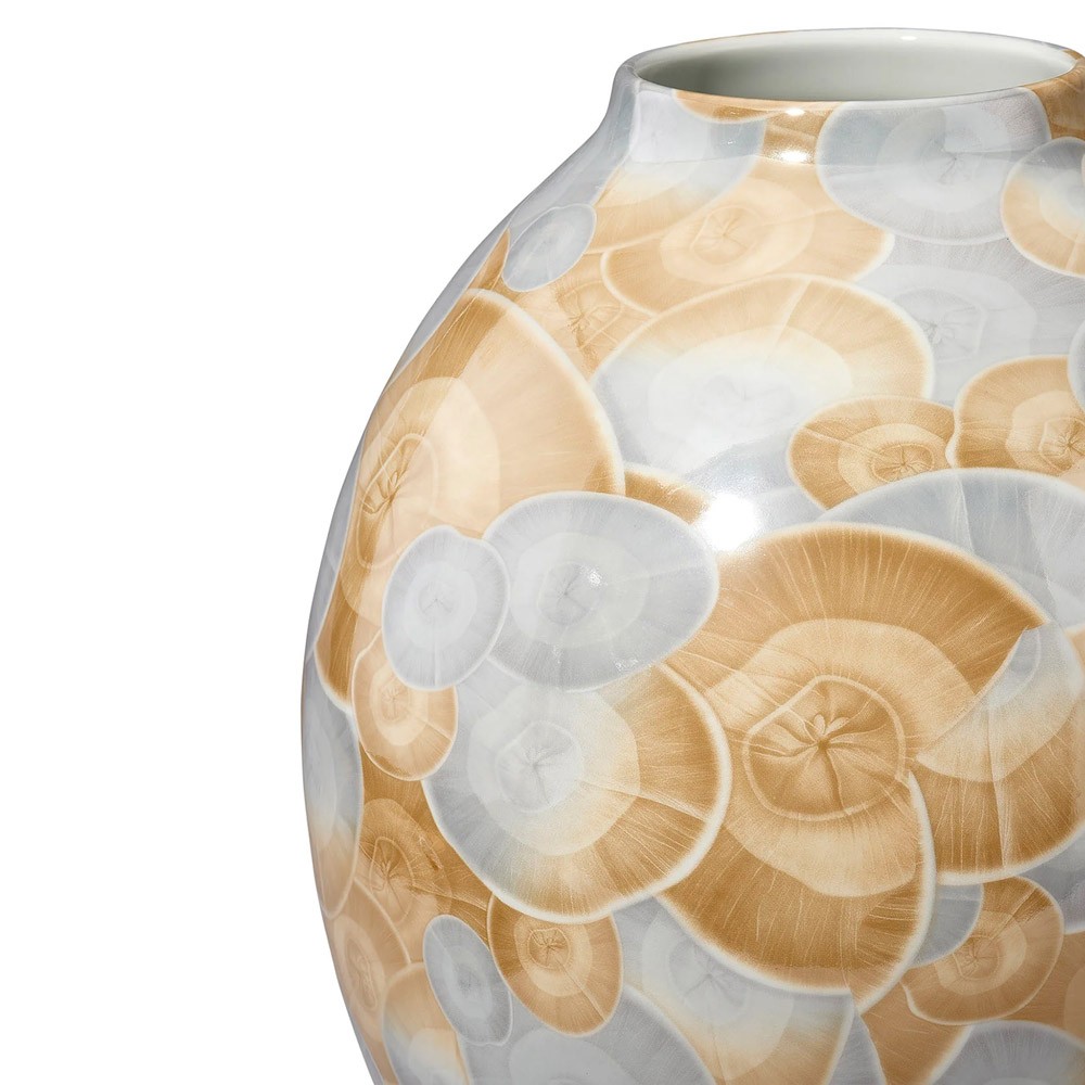 Pryce Coastal Beach Blue Glazed Ceramic Vase|