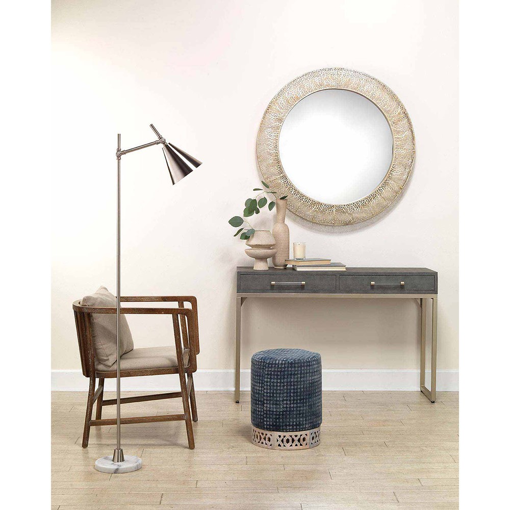 Diego Coastal Off White Ceramic Textured Decorative Vase|