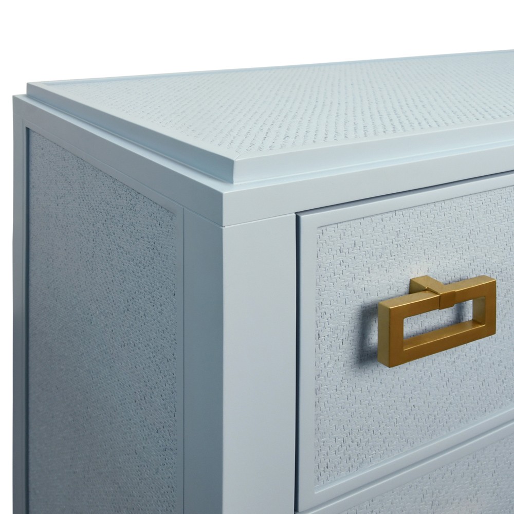 Worlds Away Atticus Modern Classic Light Blue Grasscloth Double