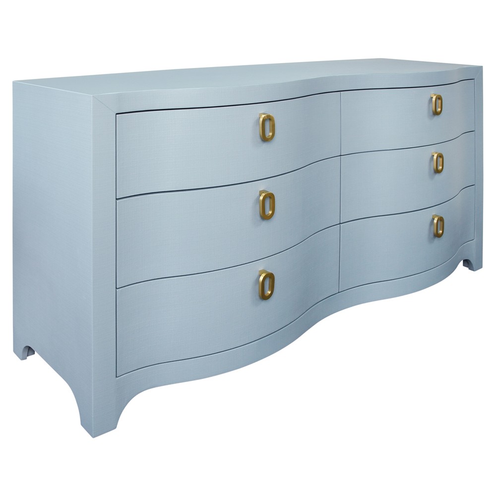 linen color dresser Bryant Linen Extra Wide 6-Drawer Dresser  Meadow Blu