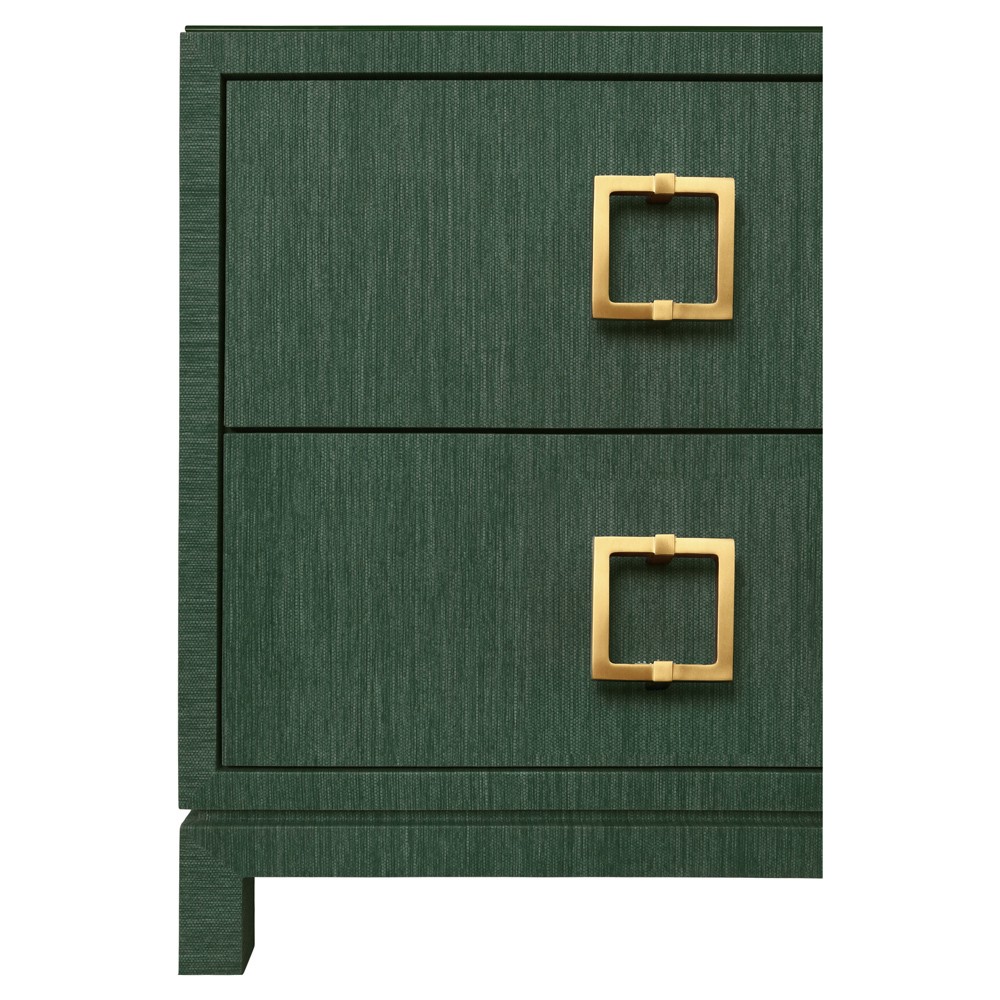 GREEN ROOM ショートボード Worlds Away Cole Modern Classic Green Grasscloth Brass Pull