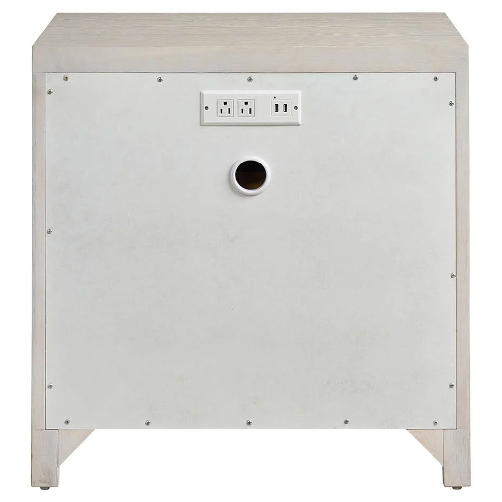 Isabella Modern Classic Fluted White Oak Nightstand Standard (21