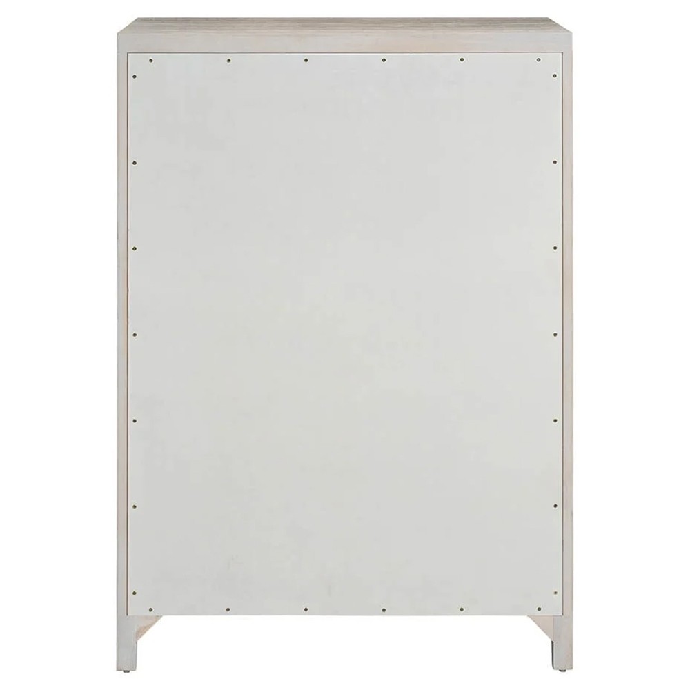 Isabella Modern Classic Fluted White Oak Tall Chest|