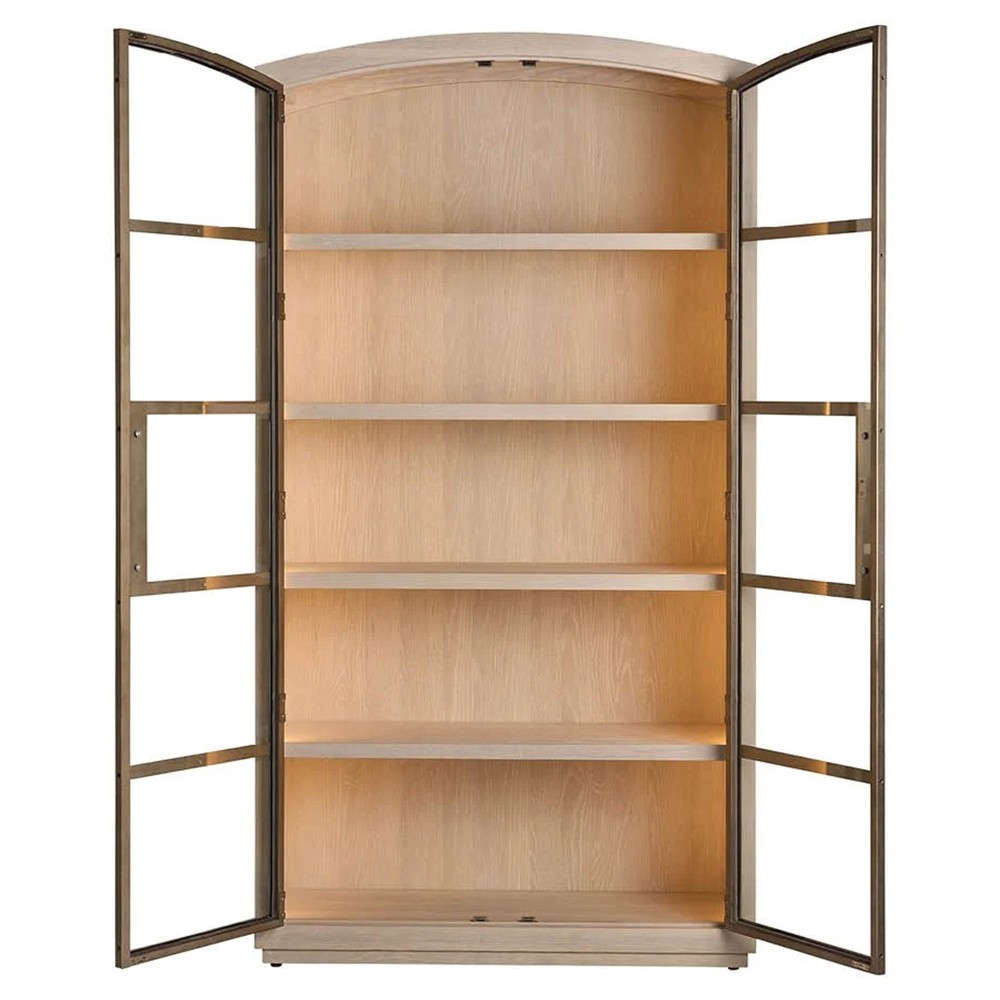 Judy Modern Classic White Oak Display Cabinet|