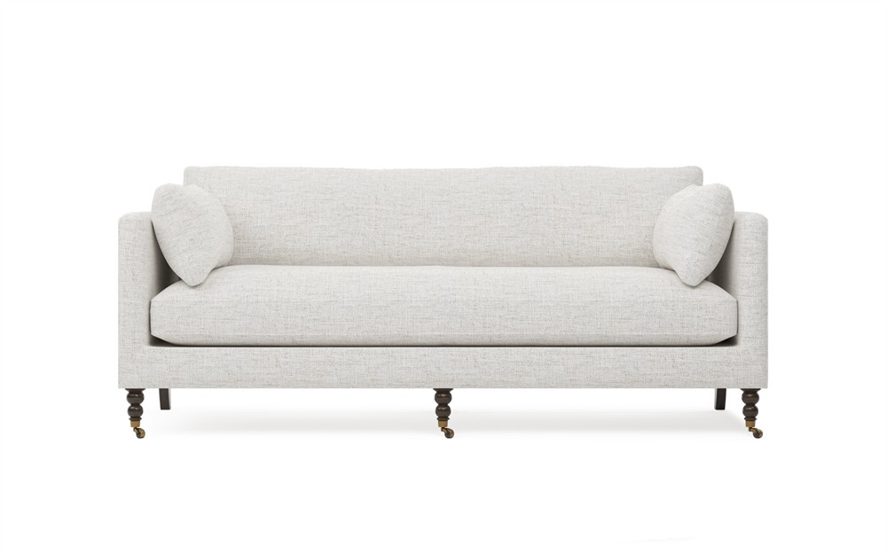 Madeline Heathered Ivory Performance Sofa - 84"|
